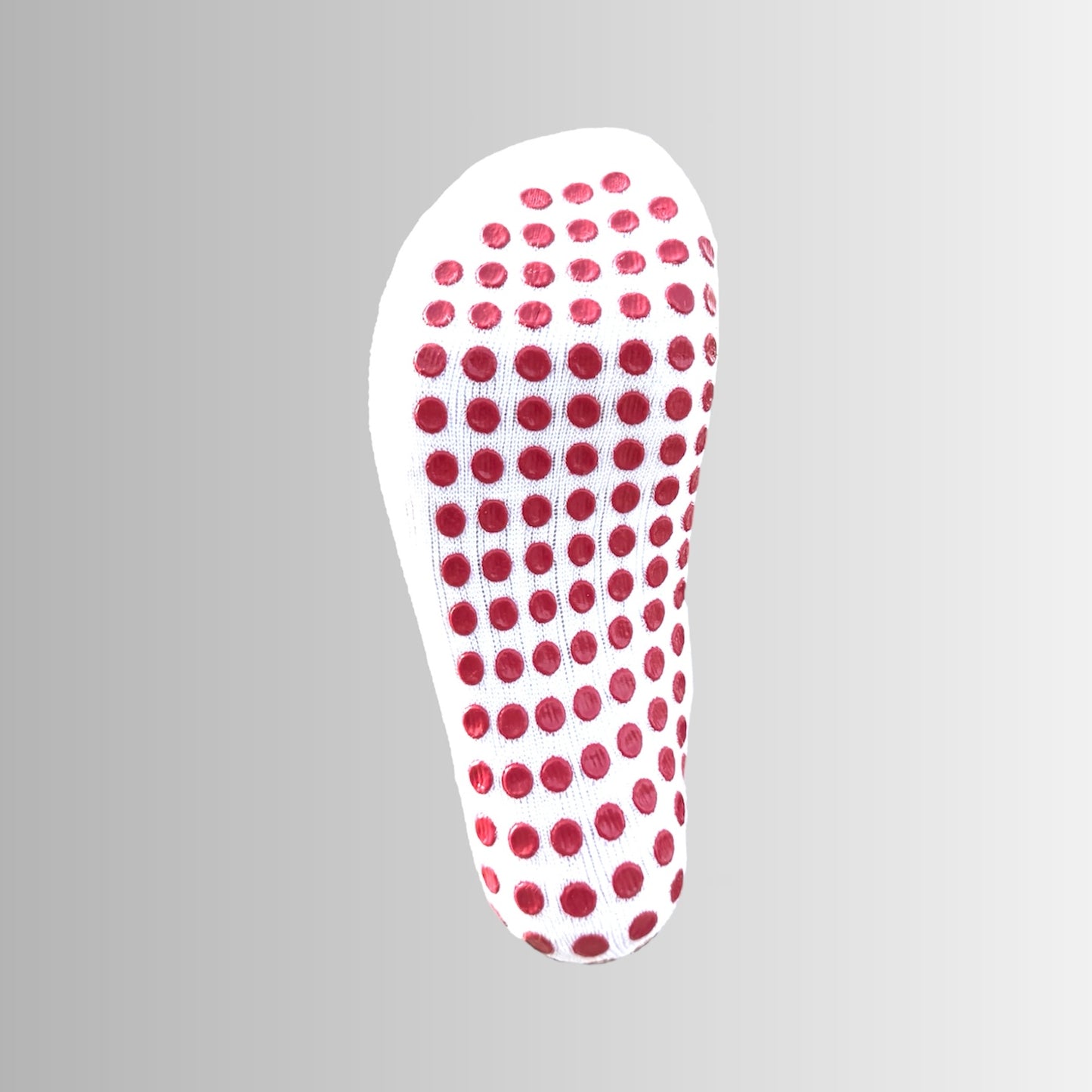 Football Grip Socks White Red Bottom