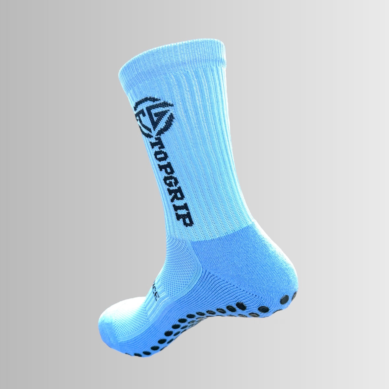 Football Grip Socks Light Blue Side