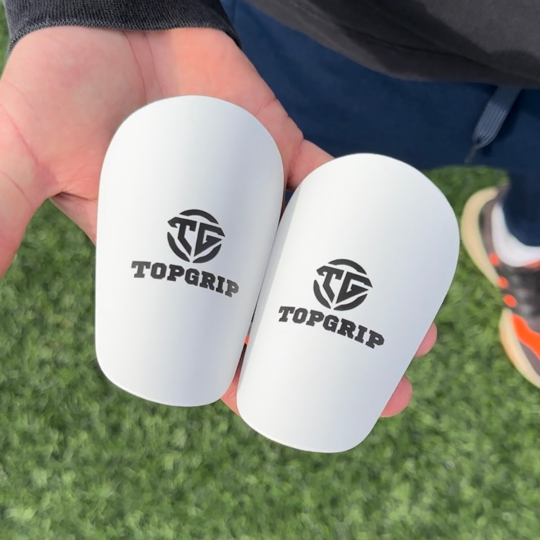 White Mini Shin Pads for Football